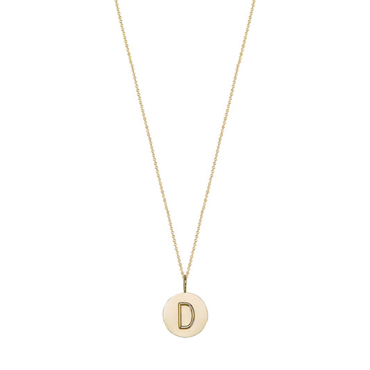 Kari Initial Medallion Necklace - Wylde Grey