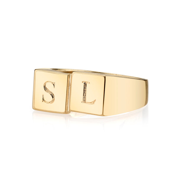 Lana Duo Signet Ring - Wylde Grey