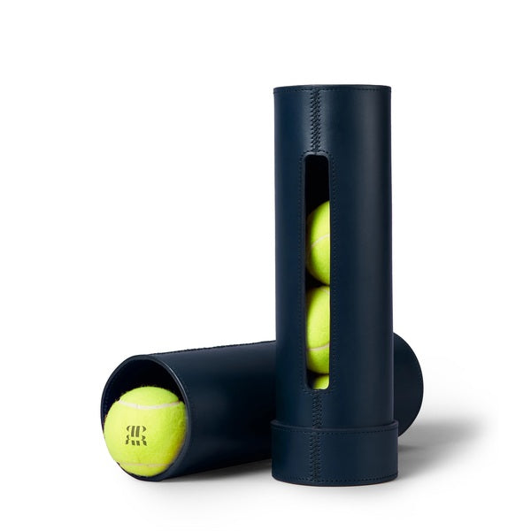 Leather Tennis Ball Holder - Wylde Grey