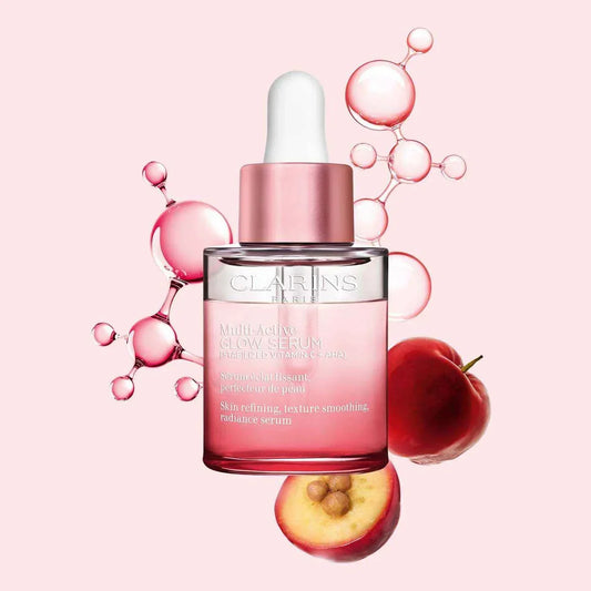 Multi-Active Glow Serum Vitamin C + AHA Smoothing, Radiance-Boosting Glow - Clarins - Face Serums - 1 Oz. - Wylde Grey