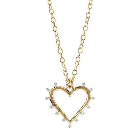 Open Heart Necklace - Wylde Grey