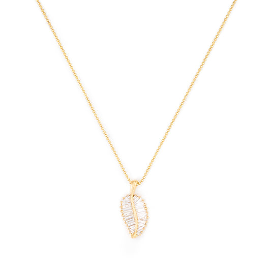 18-Karat Yellow-Gold Palm Leaf Necklace - Wylde Grey