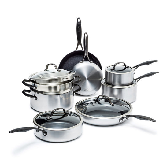 Venice Pro Noir Ceramic Nonstick 13-Piece Set - Wylde Grey