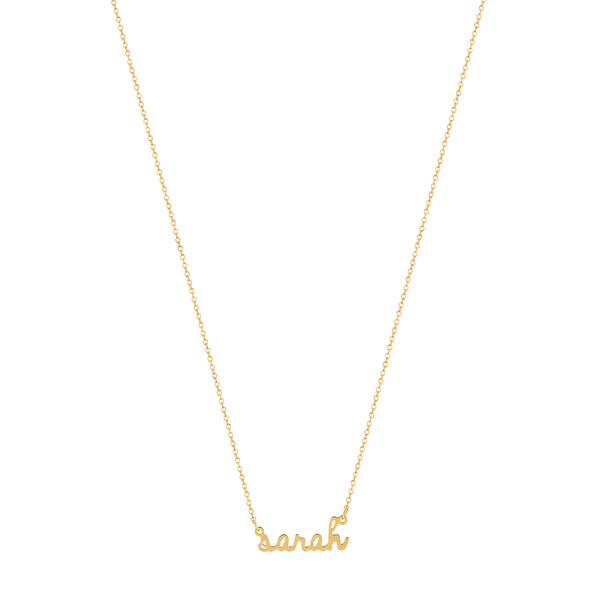 Ava Mini Name Necklace - Wylde Grey