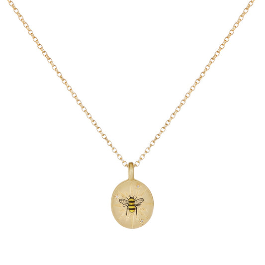 The Sun & Bee Pendant & Chain - Wylde Grey