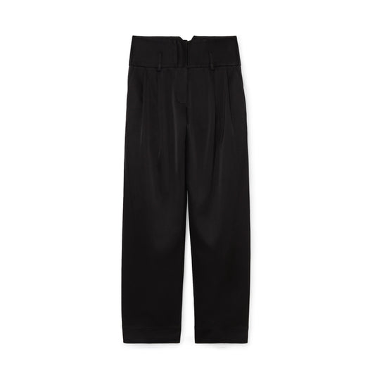 Satin Cinch Trousers - Wylde Grey