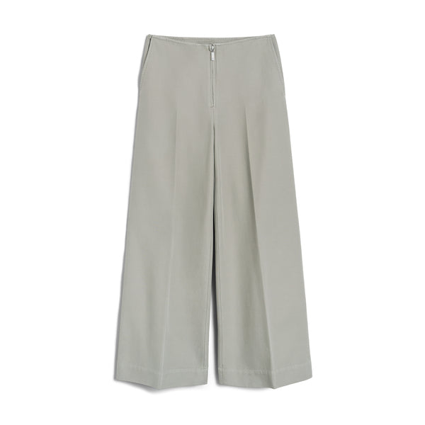 Zip-Front Wide-Leg Trousers - Wylde Grey