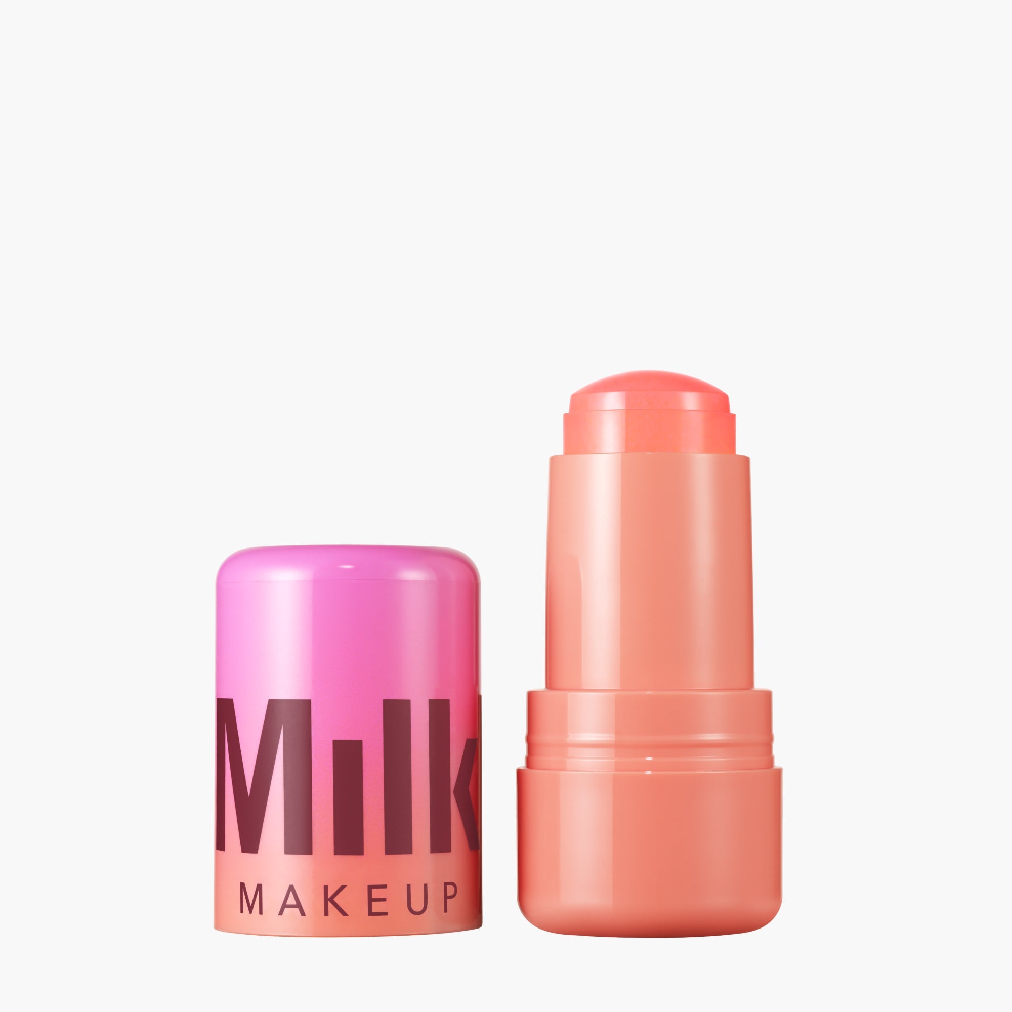 Milk Makeup Jelly Tint cheek and lip blush stick with cap off on white background