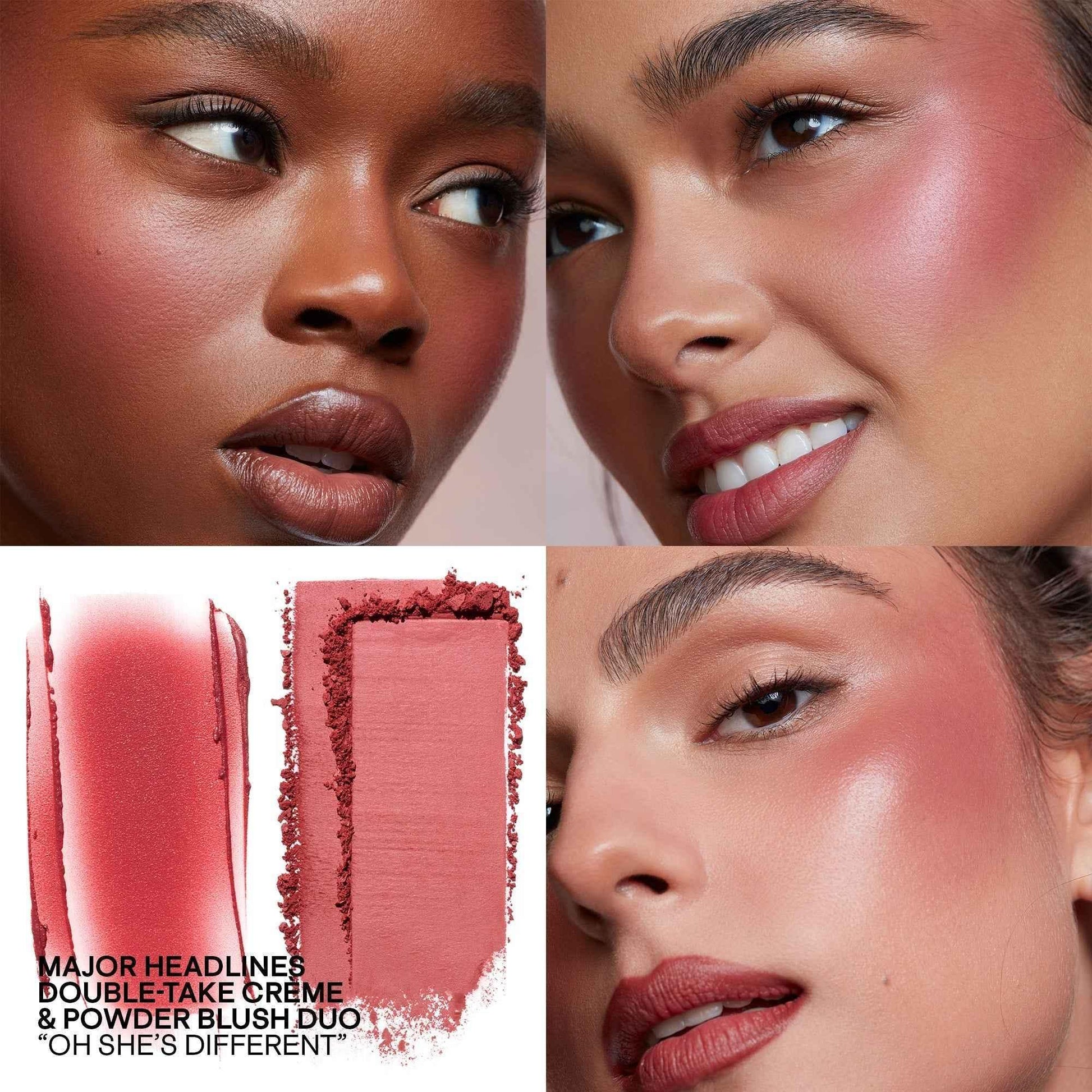 Patrick Ta Major Headlines Double-Take Crème & Powder Blush Duo - Patrick Ta - Face Makeup - She Left Me On Red (Warm Vivid Red) - Wylde Grey
