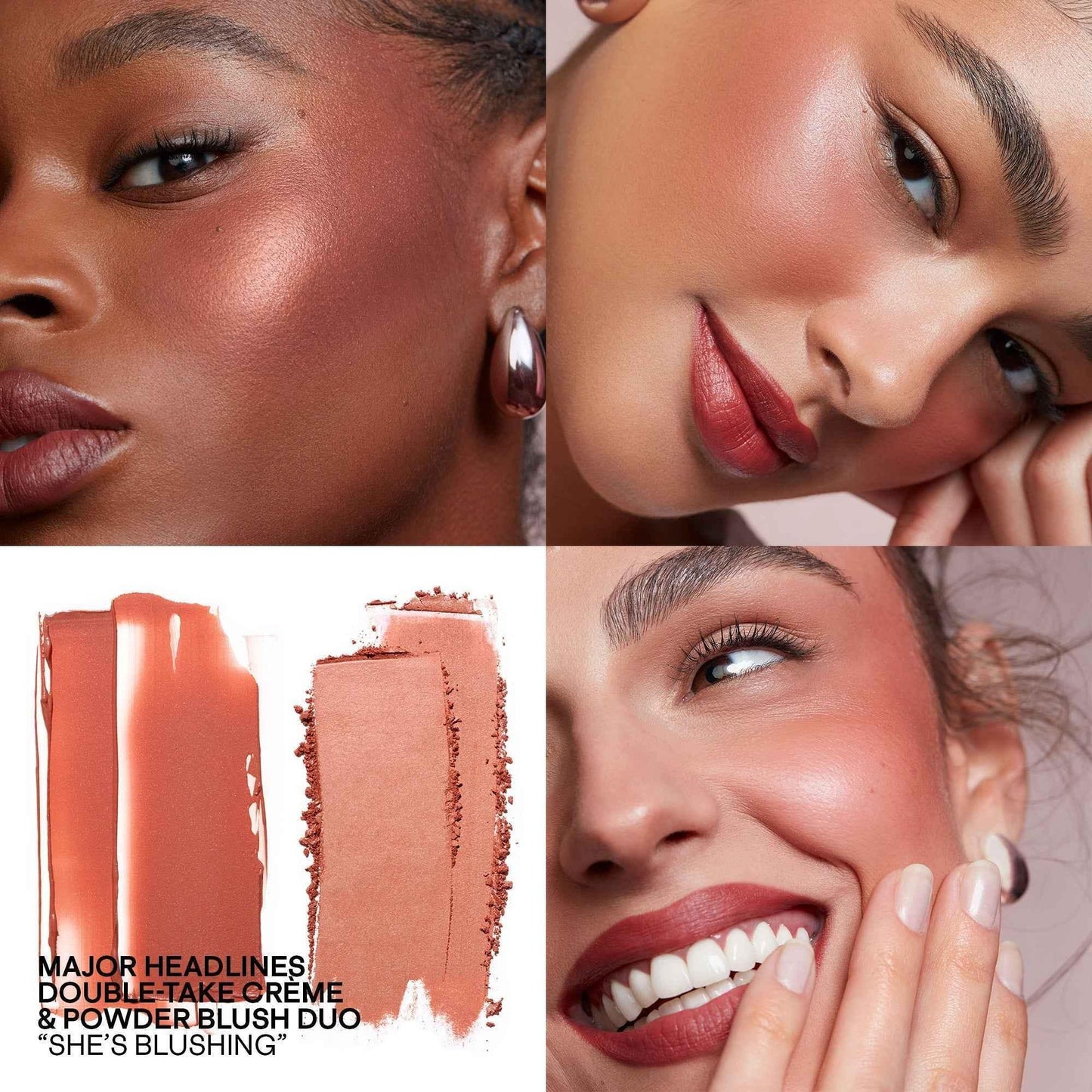 Patrick Ta Major Headlines Double-Take Crème & Powder Blush Duo - Patrick Ta - Face Makeup - She Left Me On Red (Warm Vivid Red) - Wylde Grey