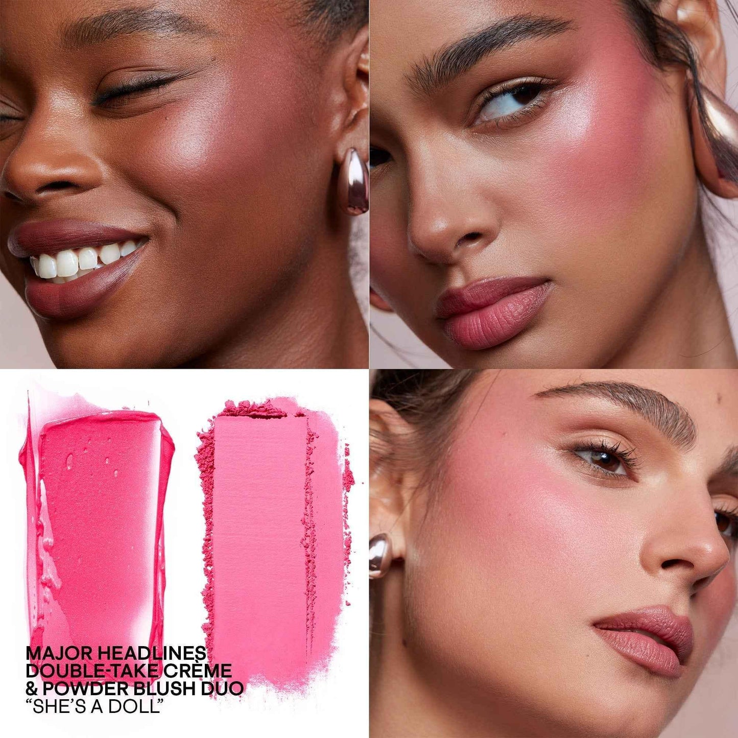 Patrick Ta Major Headlines Double-Take Crème & Powder Blush Duo - Patrick Ta - Face Makeup - She Left Me On Red (Warm Vivid Red) - Wylde Grey