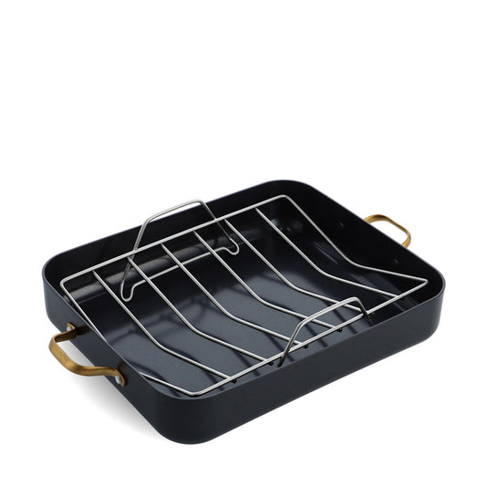 Reserve Ceramic Nonstick Roaster with Rack - Wylde Grey