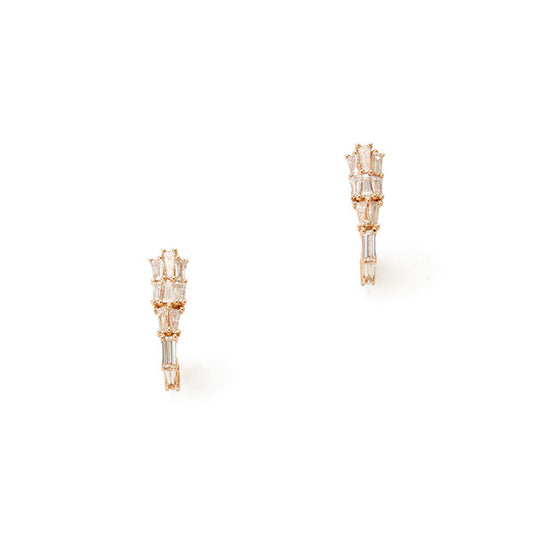 Rose-Gold Diamond Earring Clips - Wylde Grey