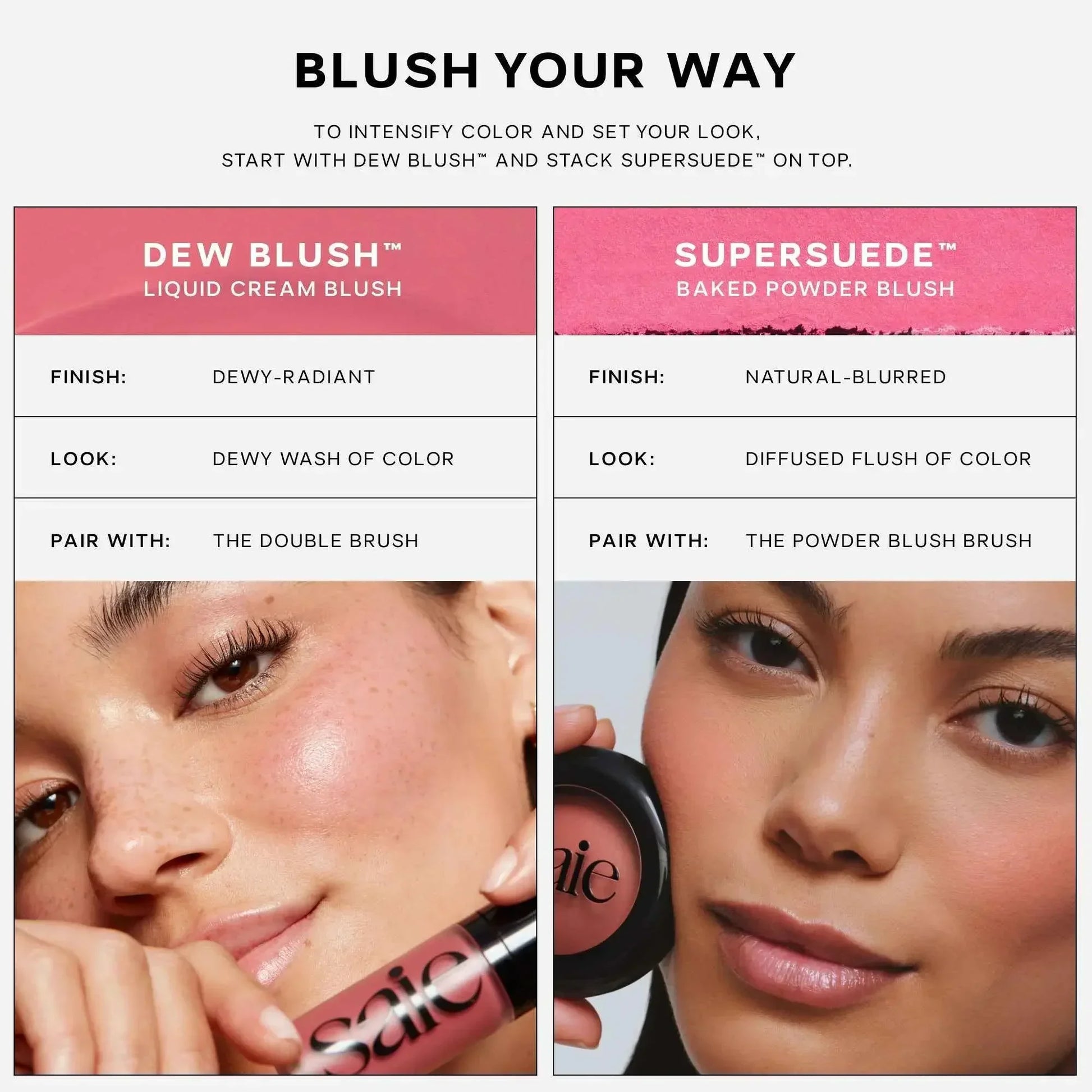 Saie SuperSuede Baked Powder Blush - Saie - Makeup - Amore - Wylde Grey