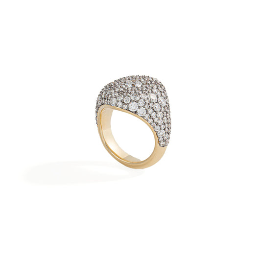 Signature Pavé Signet Ring - Wylde Grey