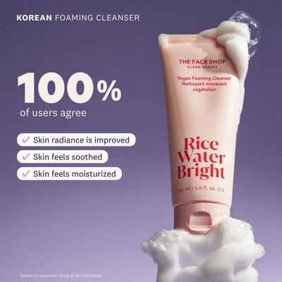 The Face Shop Rice Water Bright Vegan Foaming Cleanser - 5 fl oz