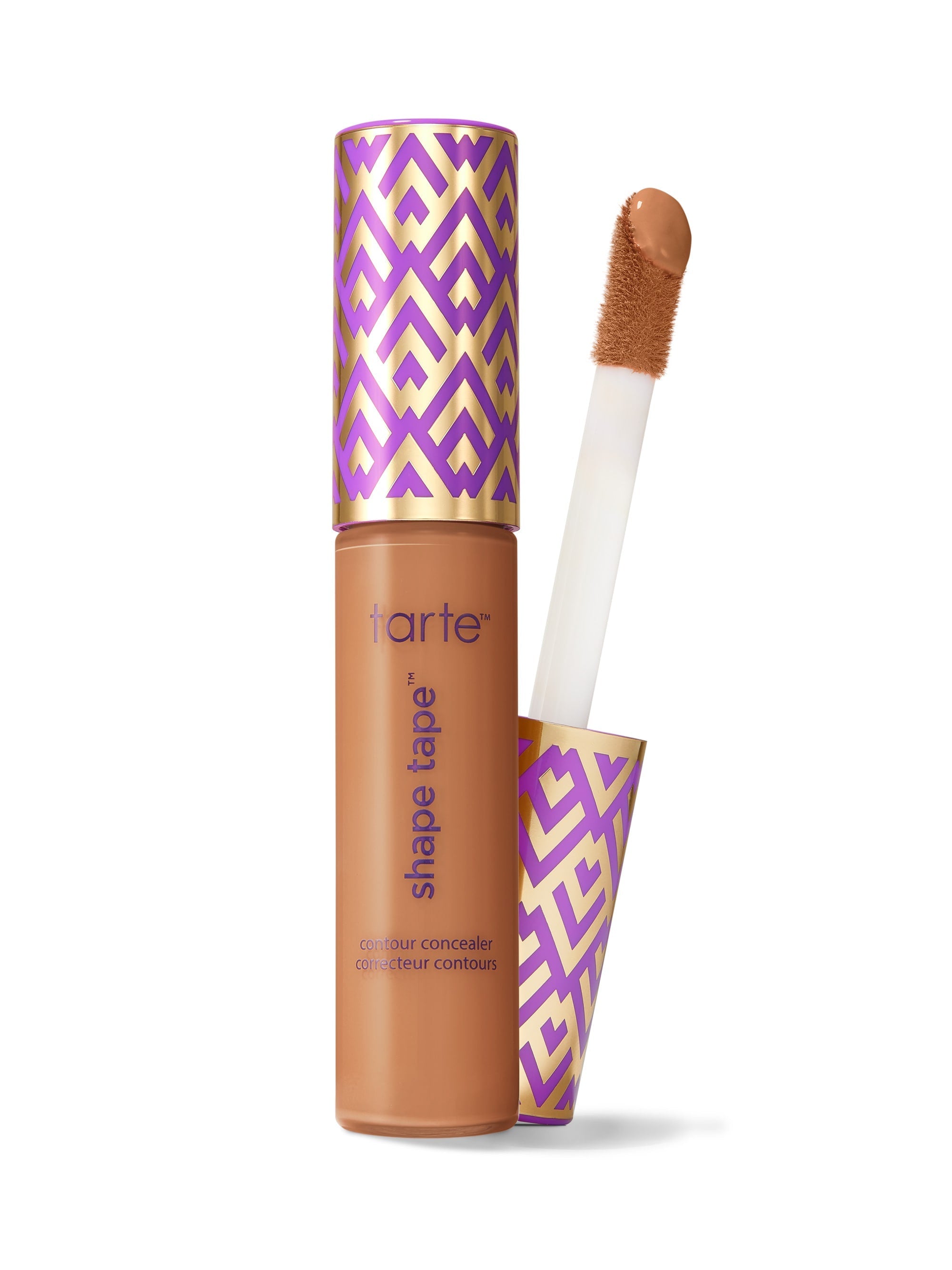 Tarte Shape Tape concealer with applicator on a white background
