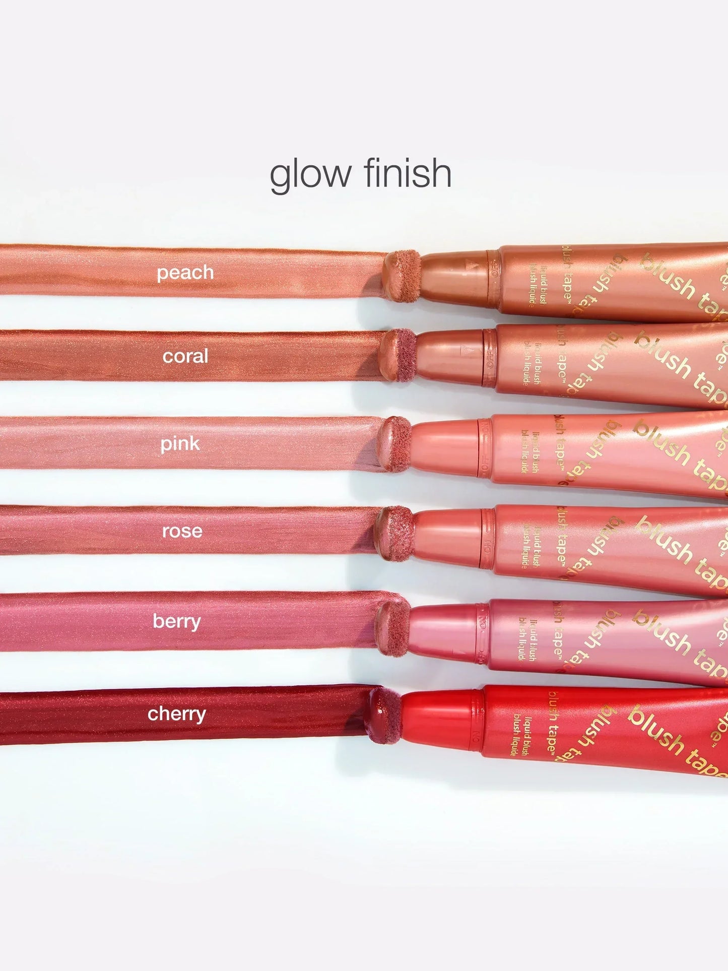 Set of blush tattoo pens with color options on a white background