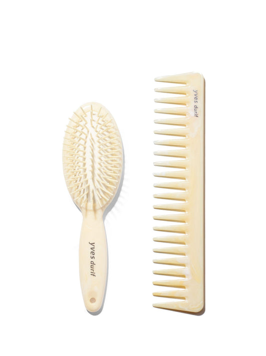 Yves Durif Comb and Petite Brush Set - Wylde Grey