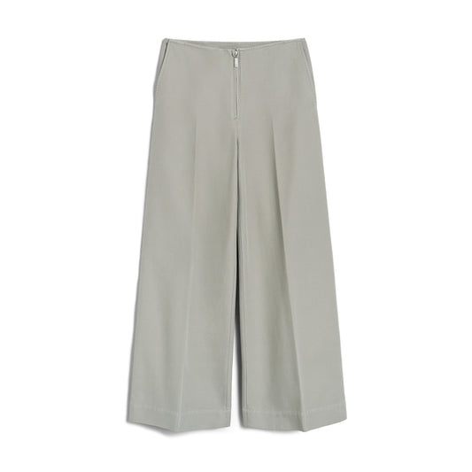 Zip-Front Wide-Leg Trousers - Wylde Grey