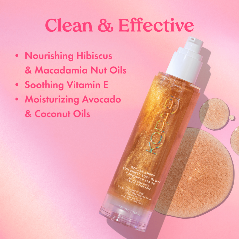 Kopari Golden Amber Sun Shield Body Glow Sunscreen SPF 30