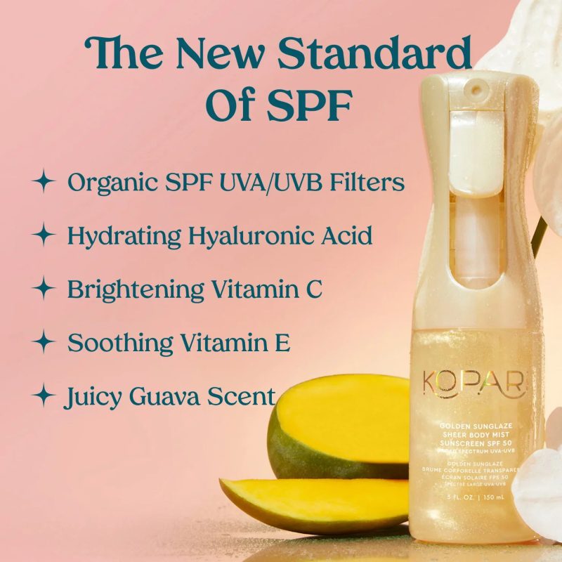 Kopari Golden Sunglaze Sheer Body Mist Sunscreen SPF 50