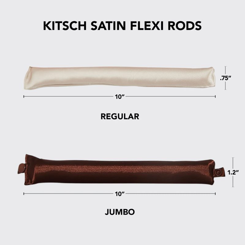 Kitsch Rosewood Jumbo Satin Flexi Rods 4pc Set