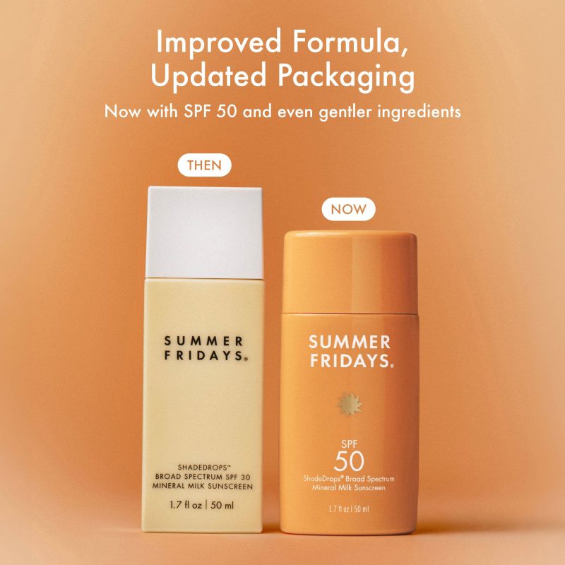 Summer Fridays ShadeDrops Broad Spectrum SPF 50 Mineral Milk Sunscreen